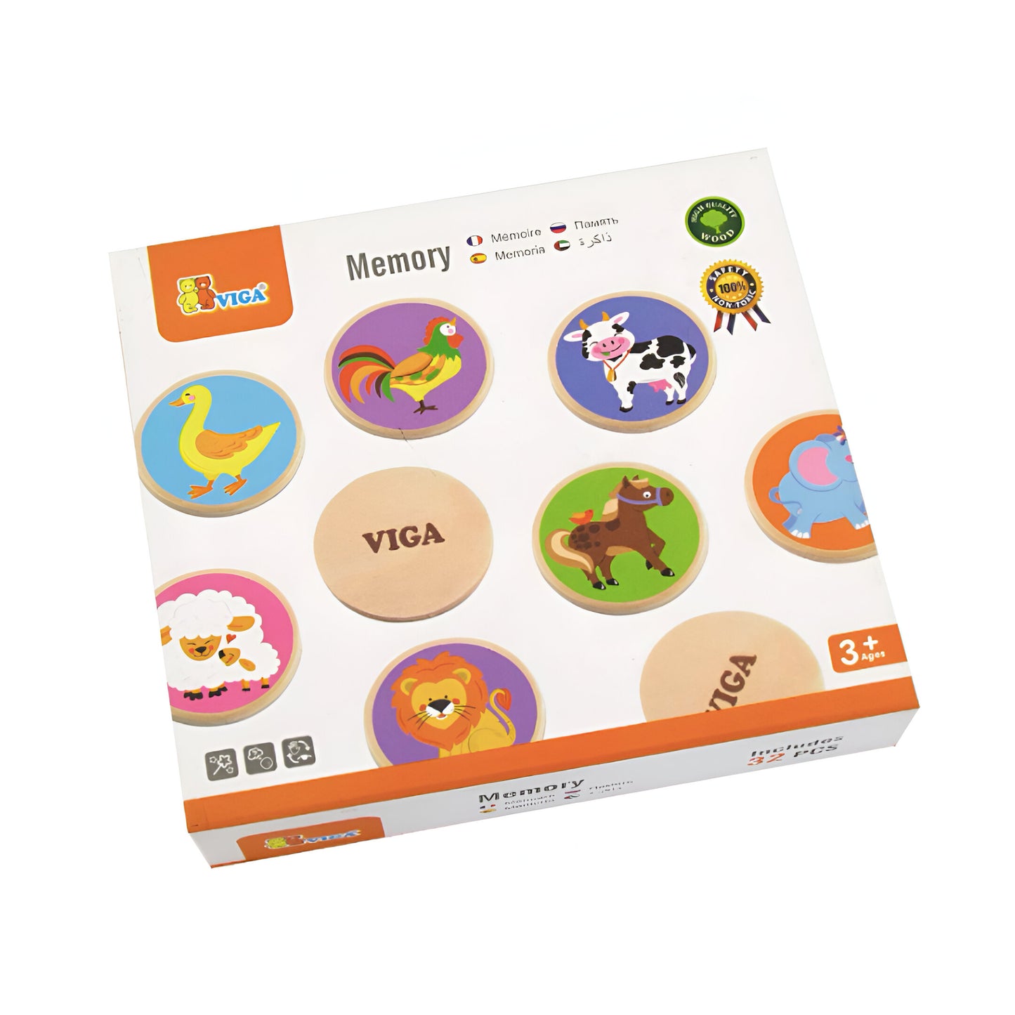 Viga Wooden Memory Game