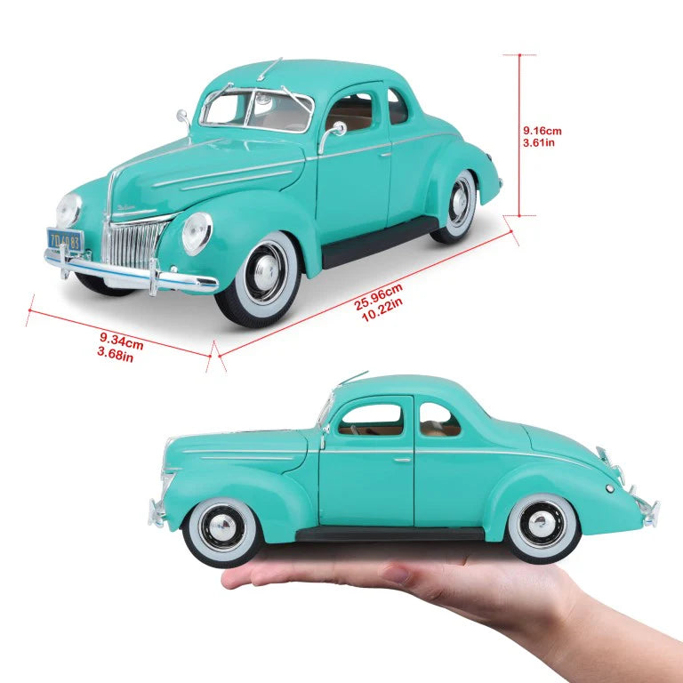 Maisto 1:18 Diecast Ford Deluxe Coupe 1939 Green