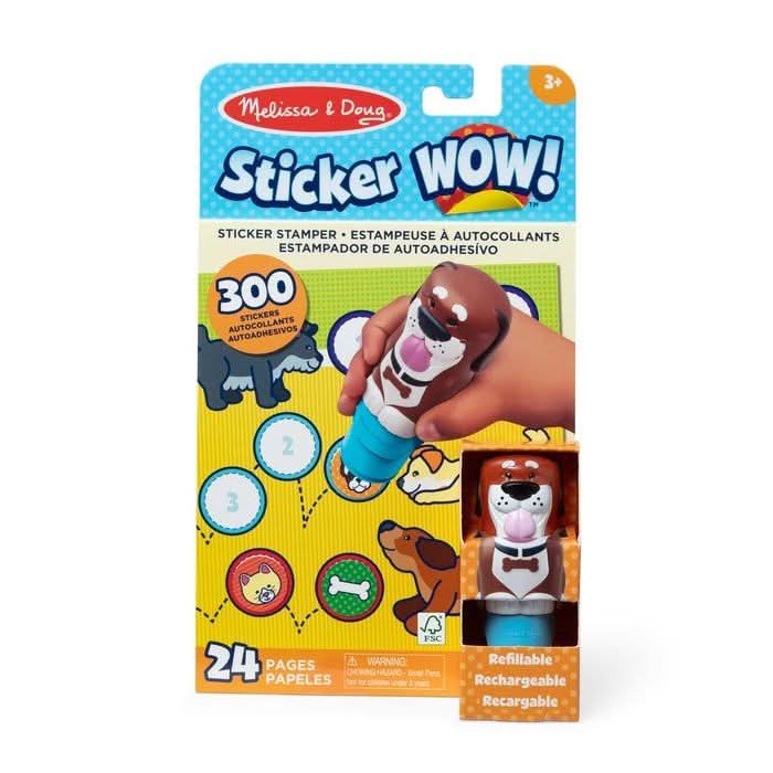 Melissa & Doug Sticker WOW! Dog Bundle: Activity Pad & Sticker Stamper - Superpanda