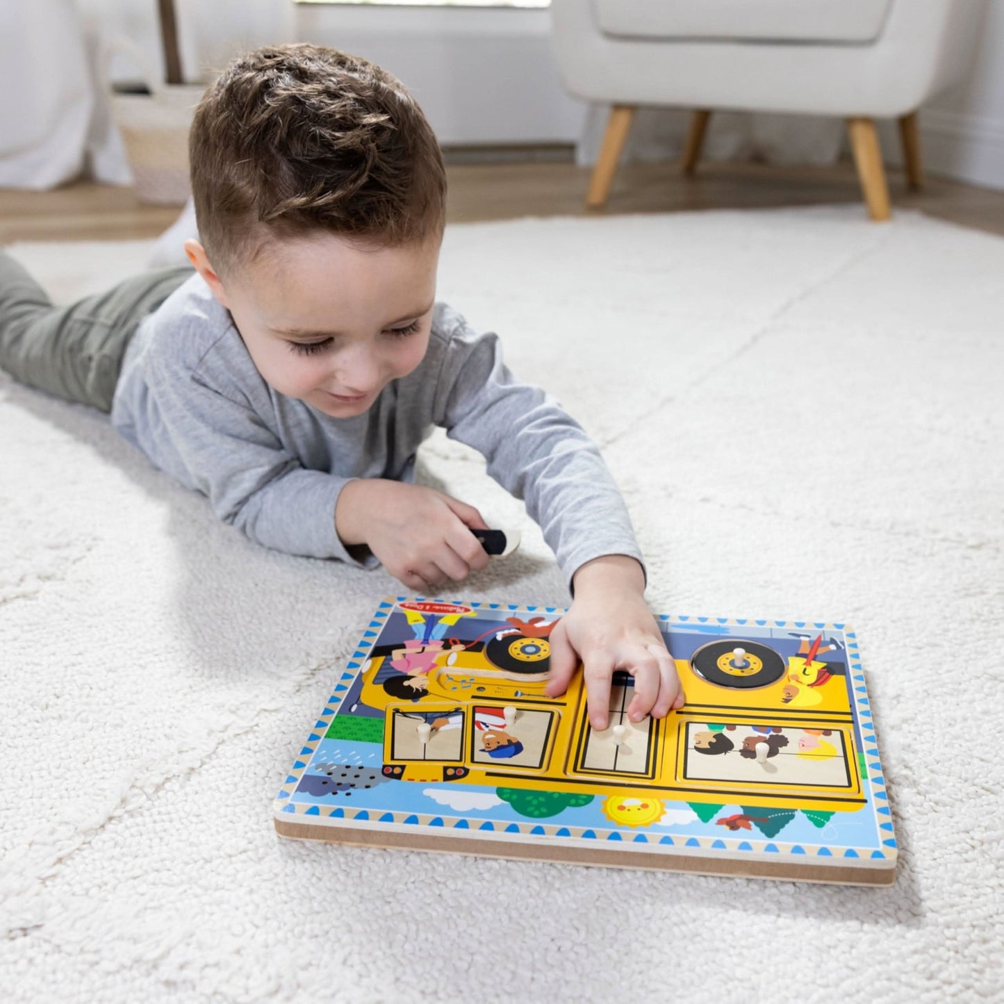 Melissa & Doug The Wheels On The Bus Sound Puzzle - Superpanda