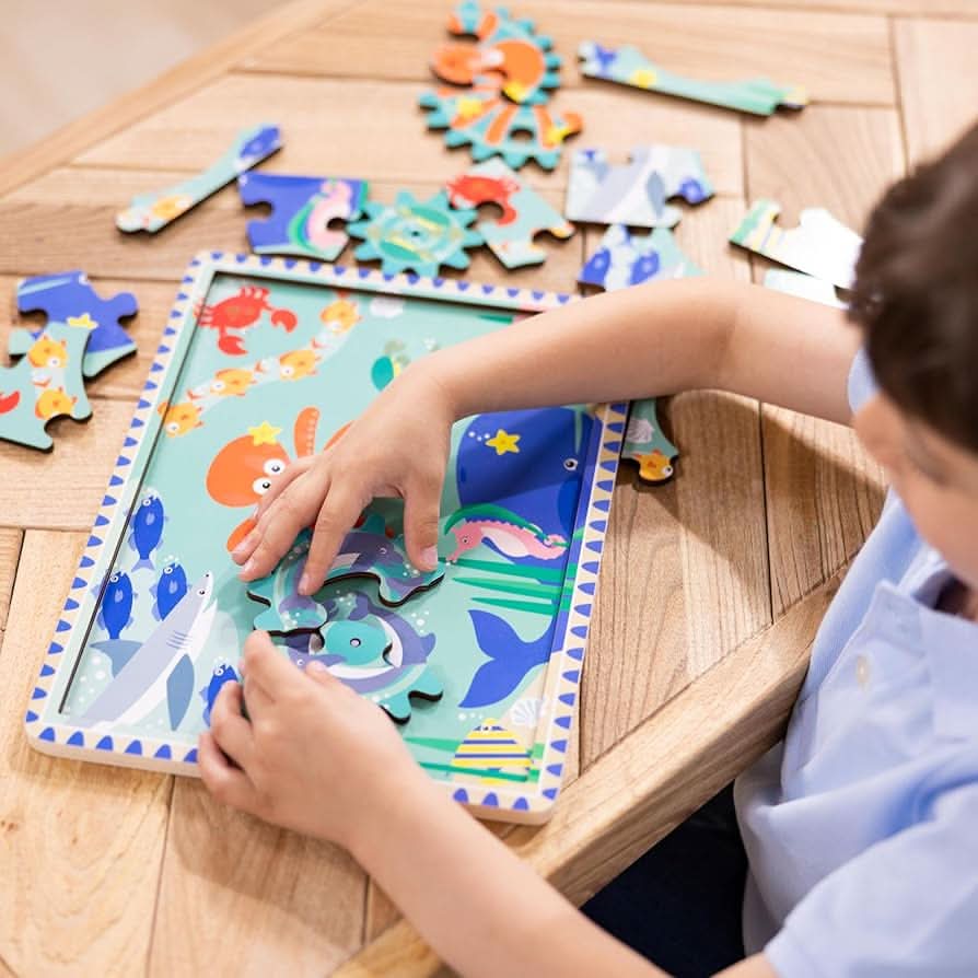 Melissa & Doug Wooden Underwater Gear Puzzle - Superpanda