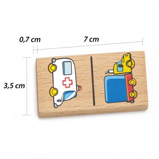 Viga Wooden Dominoes - Vehicles