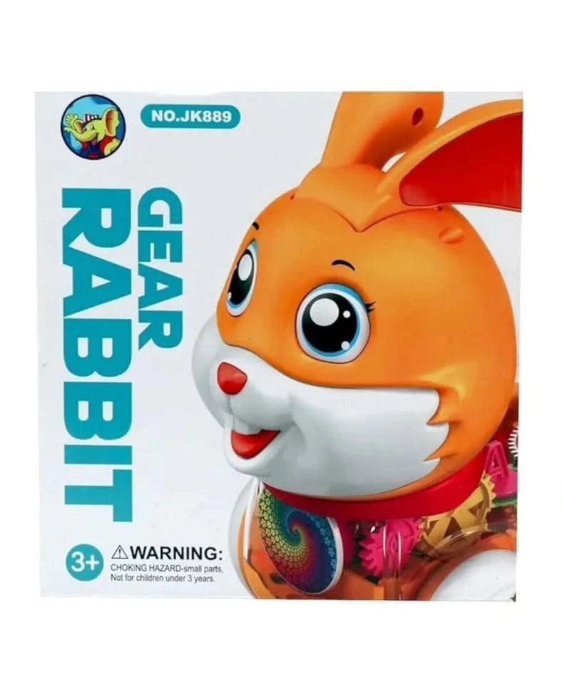 Musical Transparent Gear Rabbit Toy - Superpanda