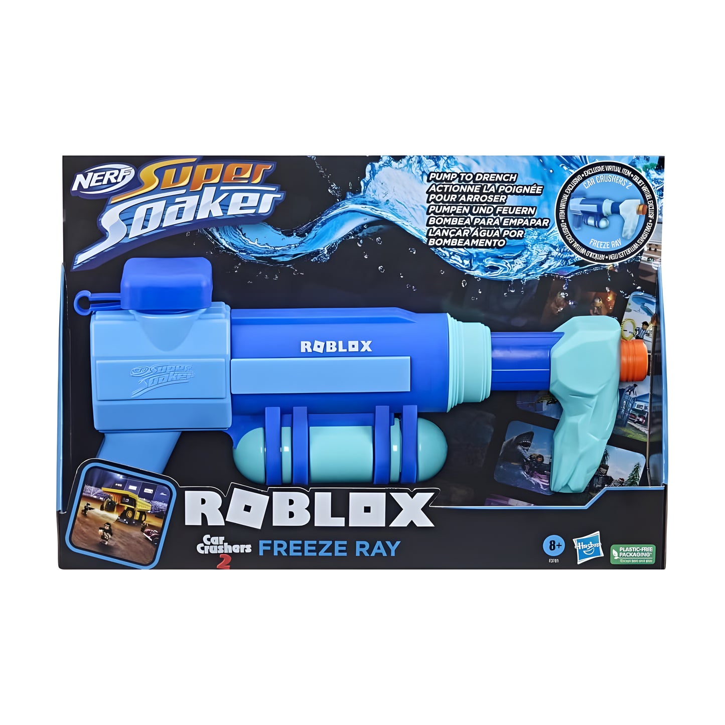 Nerf Roblox Car Crushers 2: Freeze Ray Water Blaster