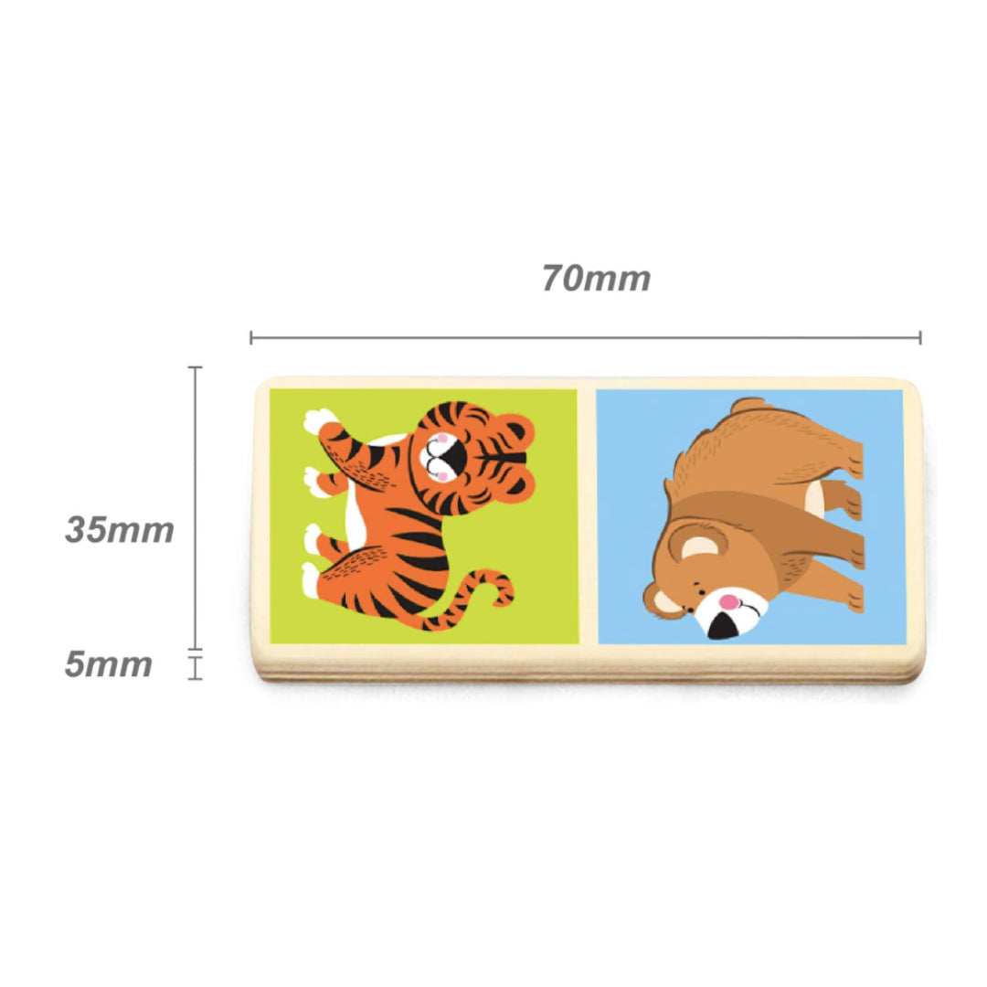 Wild Animal Wooden Dominoes