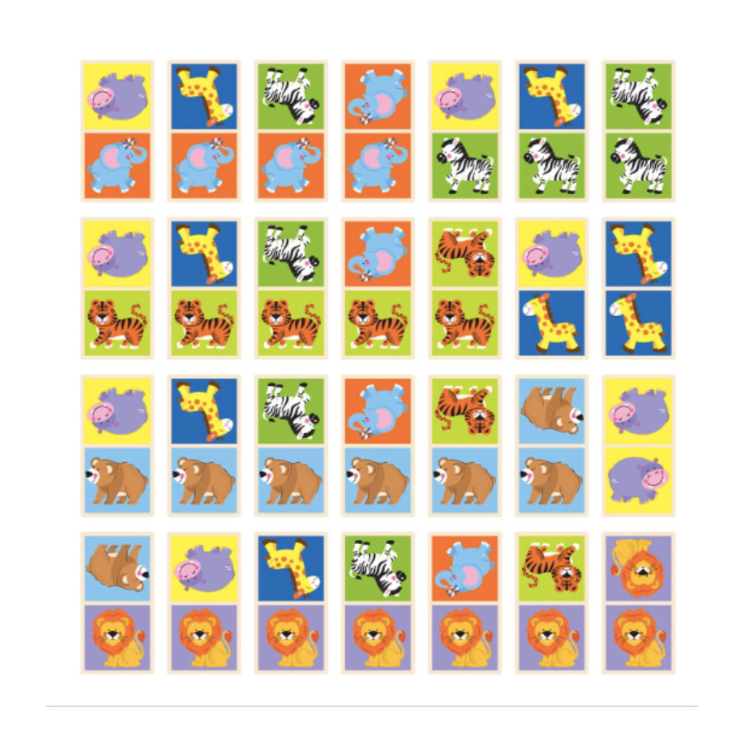 Wild Animal Wooden Dominoes