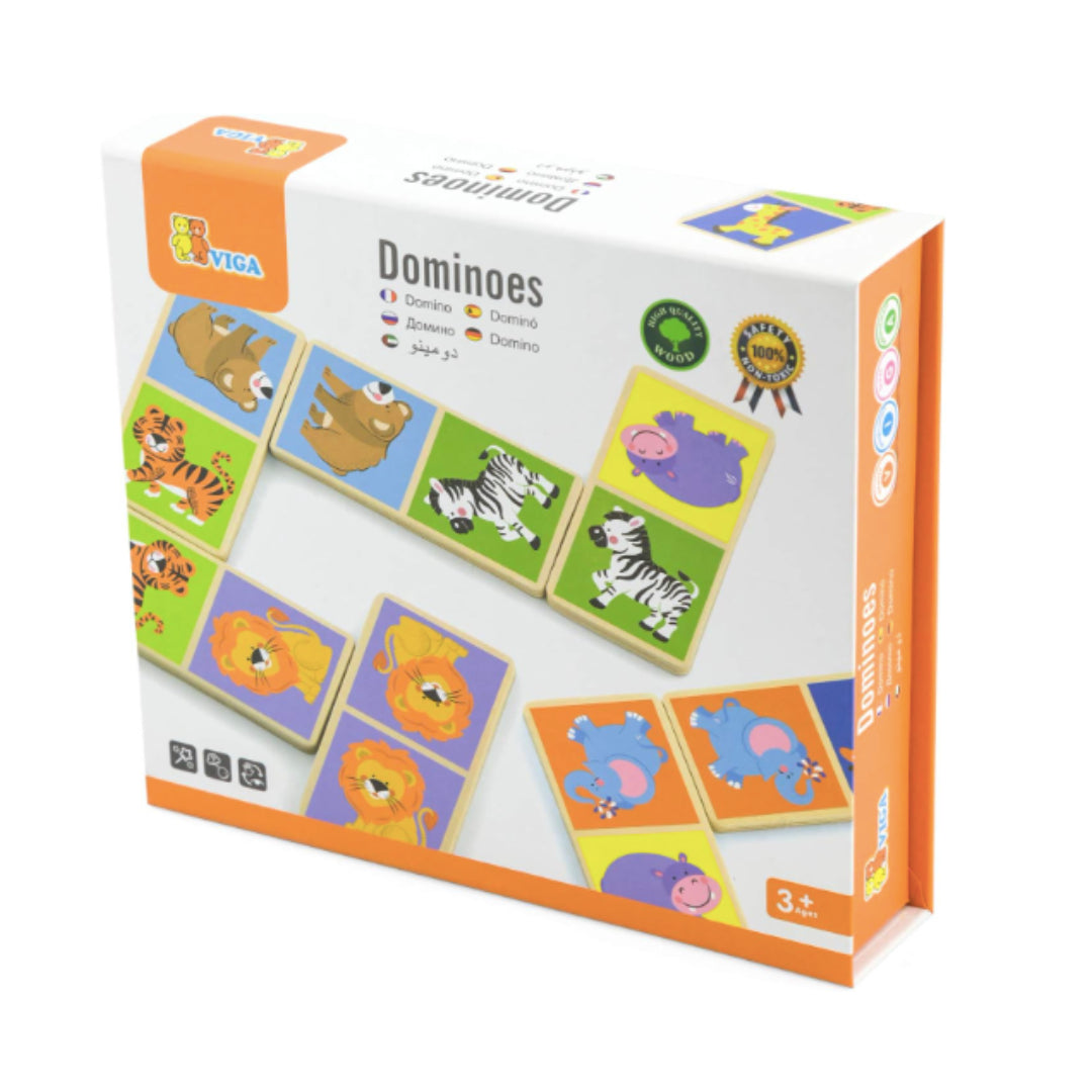 Wild Animal Wooden Dominoes