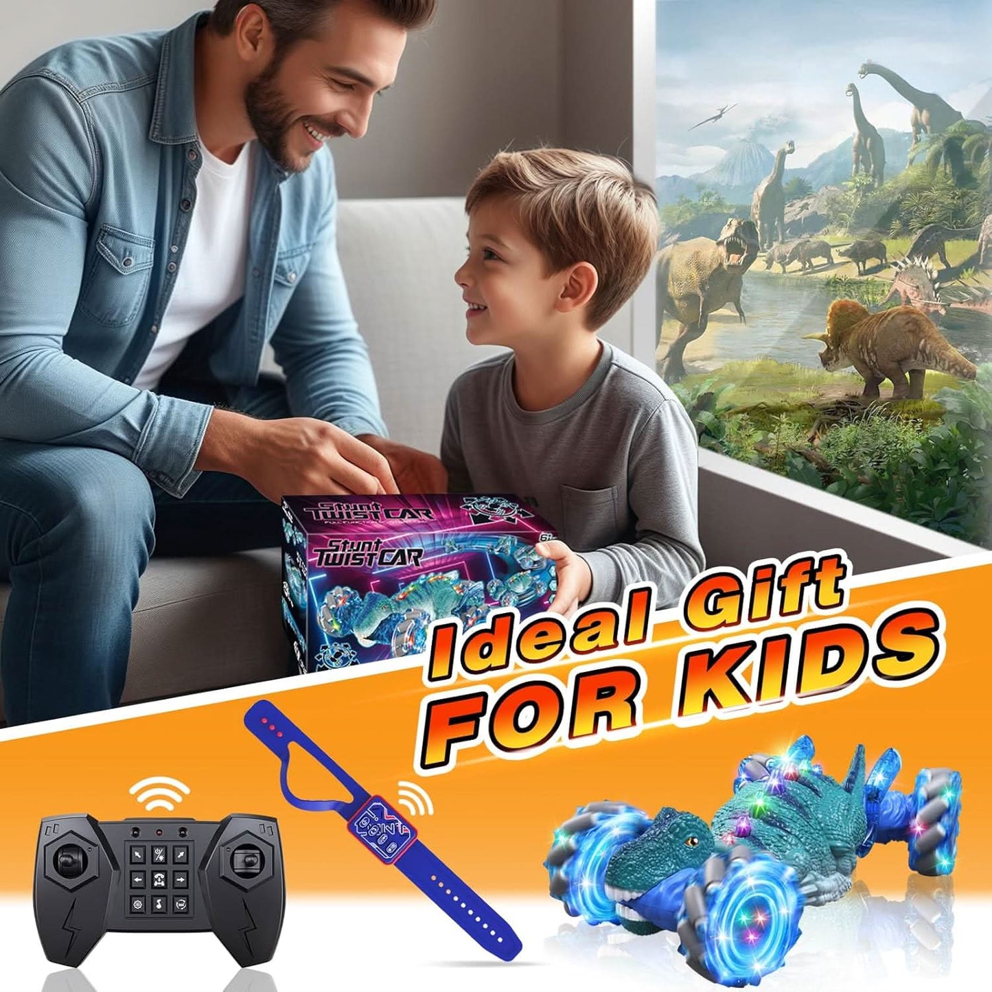 Remote Control Dinosaur Car. - Superpanda