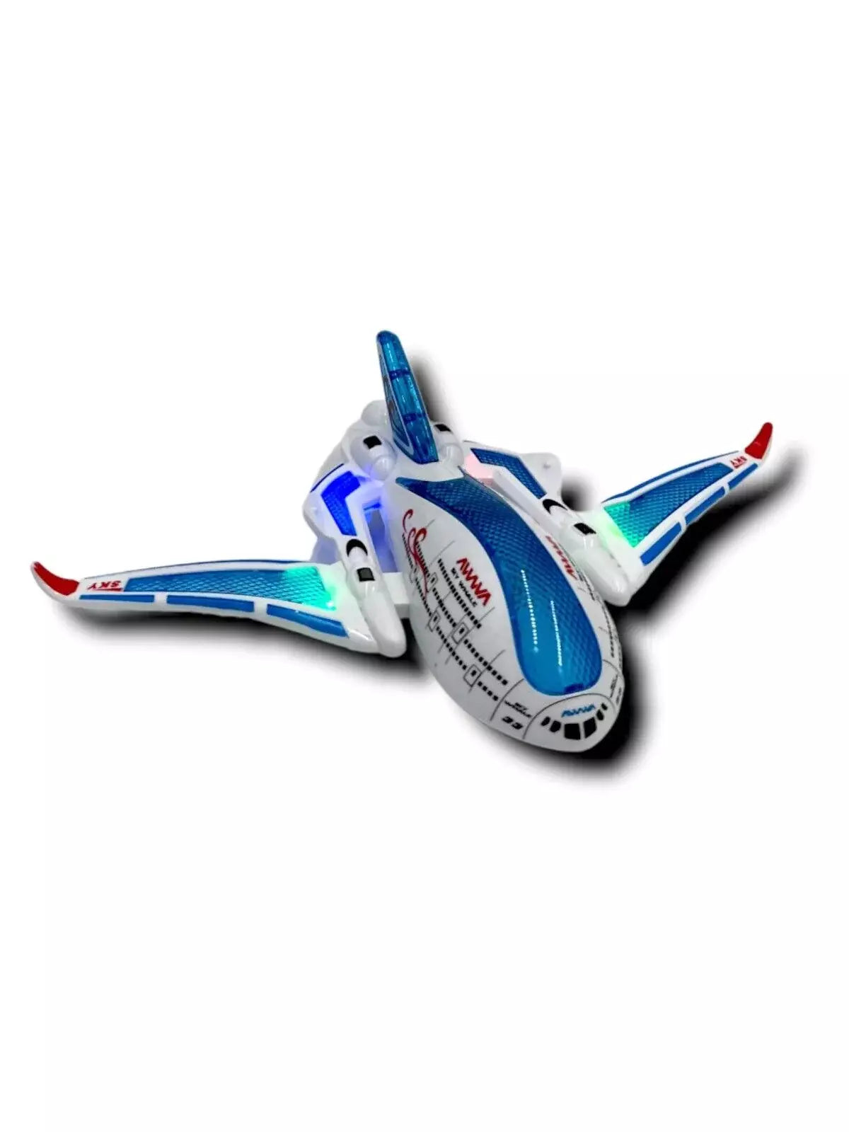 Electric Universal Airplane Toy with Lights and Sound – Bump & Go Action