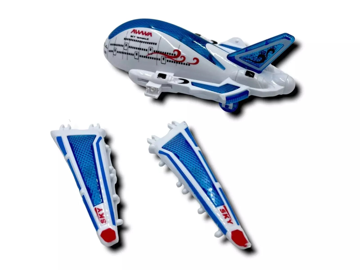 Electric Universal Airplane Toy with Lights and Sound – Bump & Go Action