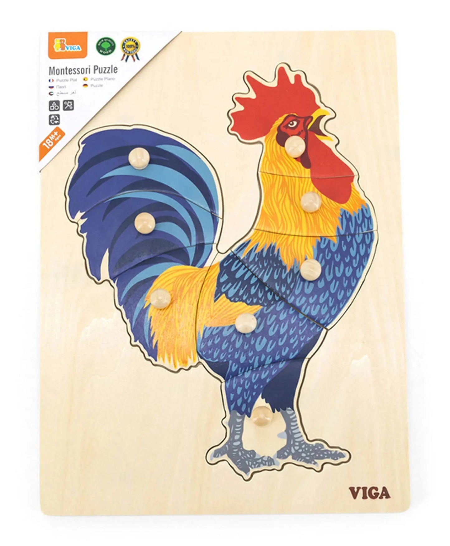 Montessori Puzzle Rooster