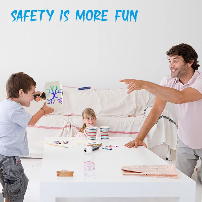 Thor Hammer Dart Blasting Toy Nerf Gun with Light - Superpanda