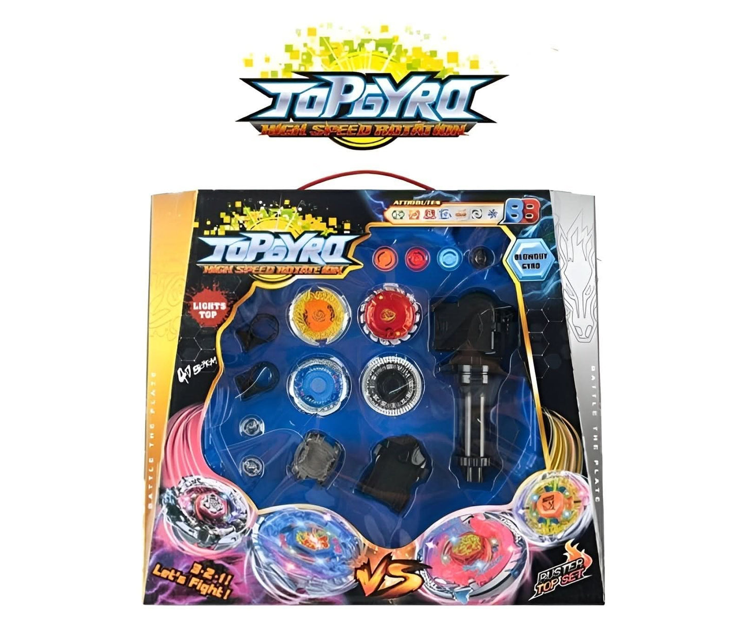 Top Gyro High - Speed Rotating Battle Set - Superpanda
