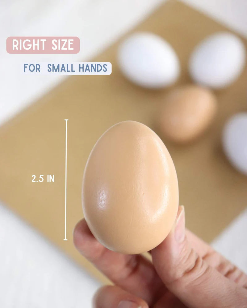 Viga 6-Piece Wooden Eggs