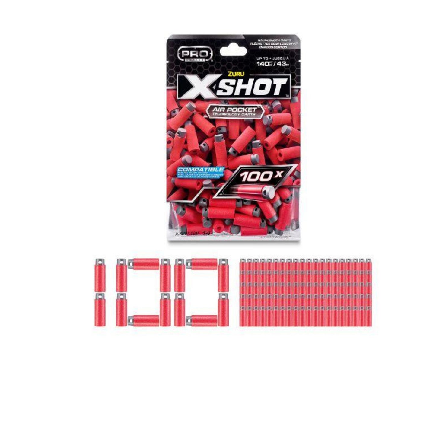 X-Shot Pro S1 Dart Refill 100 Pcs Foilbag
