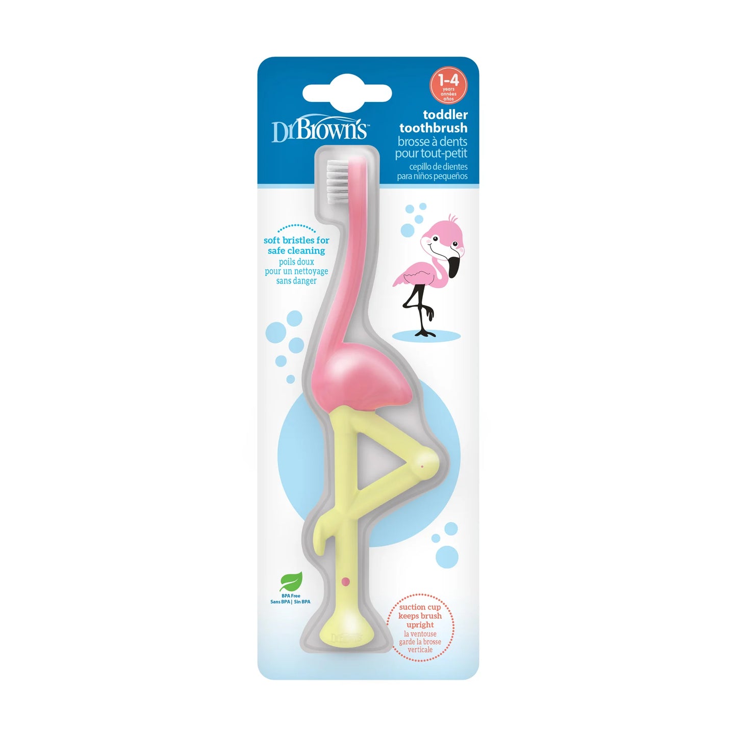 Dr. Brown's Toddler Toothbrush Flamingo