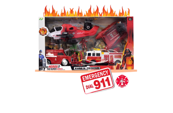 Firefighter Emergency Vehicle Set.