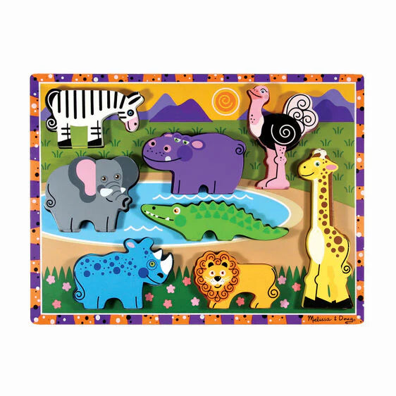 Melissa & Doug Kids Safari Chunky Puzzle