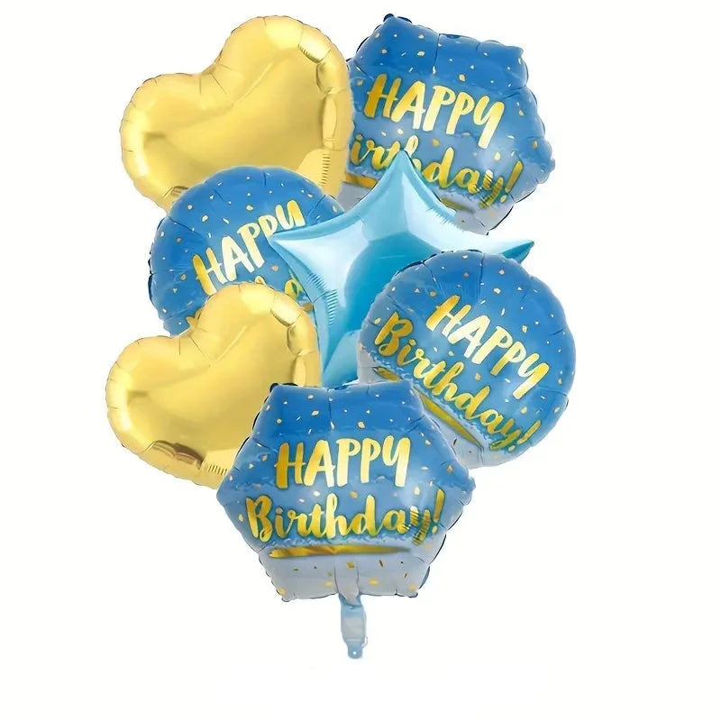 Happy Birthday Foil Balloons Round Shape