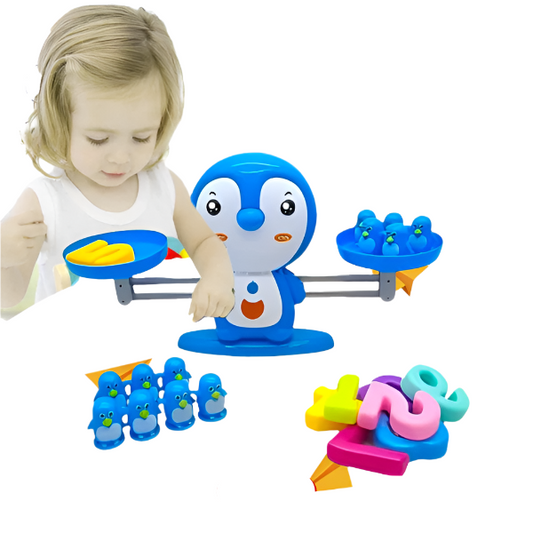 Penguin Balance Scale Games and Number Counting Blocks for Kids