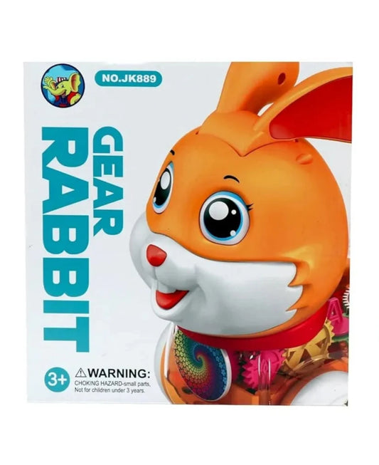 Musical Transparent Gear Rabbit Toy