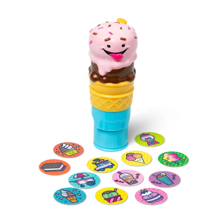 Melissa & Doug Sticker WOW! Ice Cream Bundle: Activity Pad & Sticker Stamper