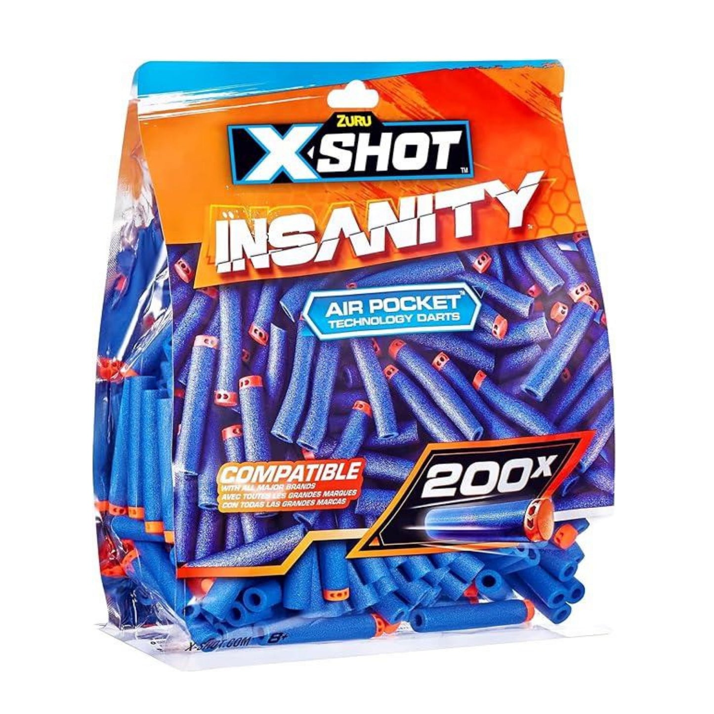 X-Shot Insanity 200PK Refill Darts Foilbag