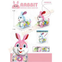 Musical Transparent Gear Rabbit Toy