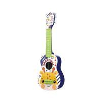 Colorful children's guitar with animal motifs