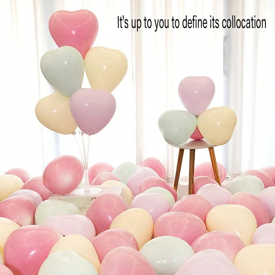 25 PCS Heart balloons.