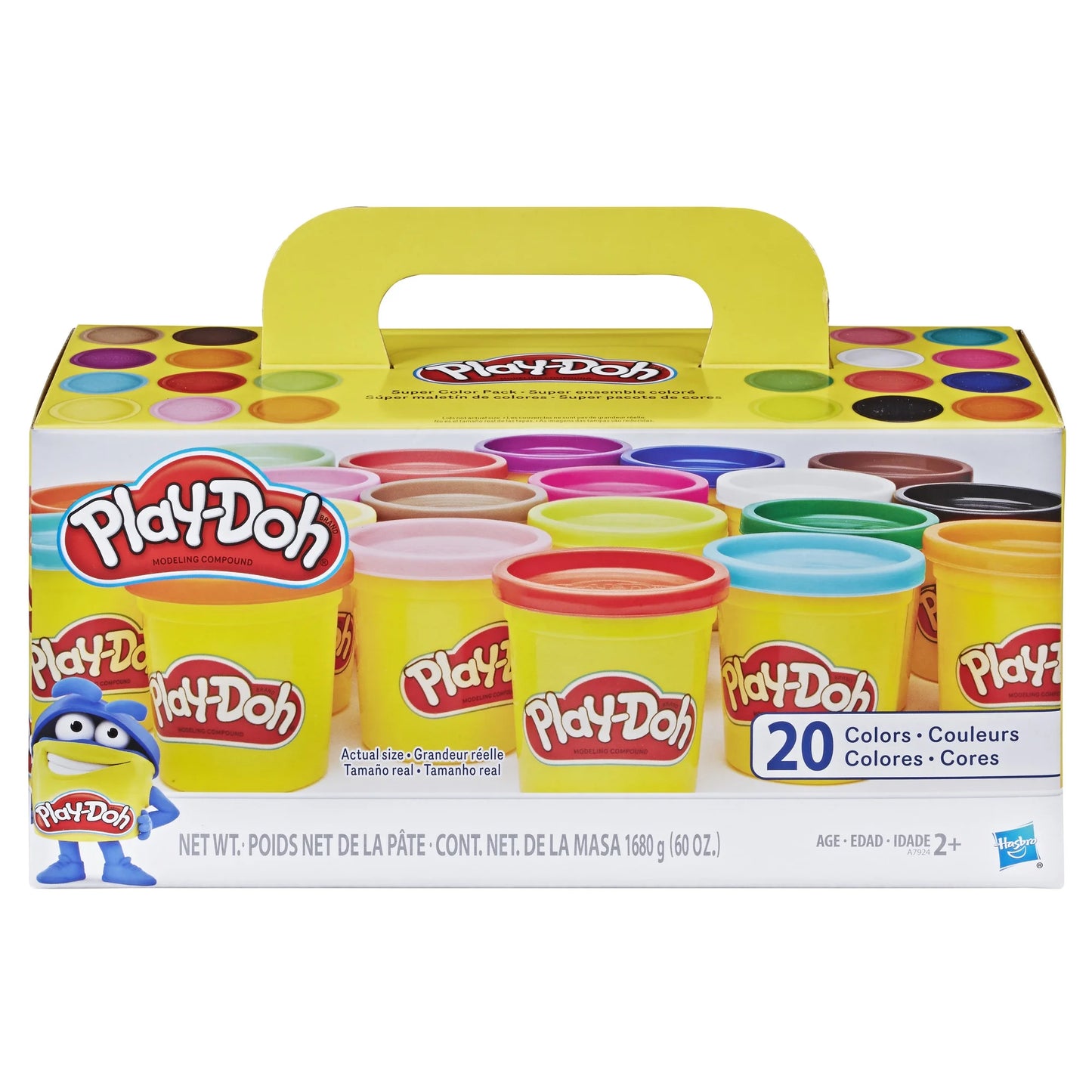 Play-Doh Super Color 20 حزمة من العلب 3 أوقية ولعب الأطفال والفنون والحرف للأطفال