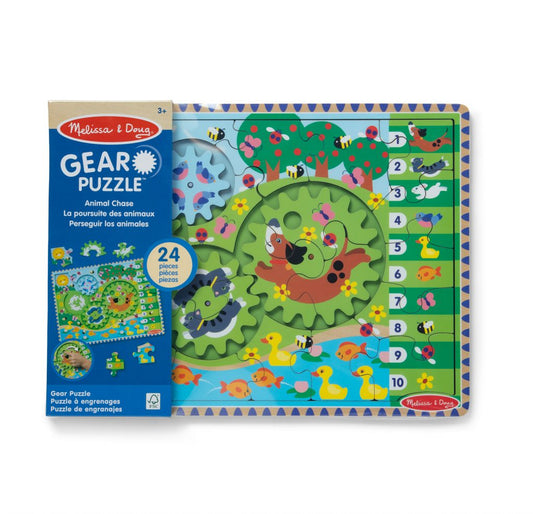 Melissa & Doug Animal Chase I-Spy Gear Puzzle