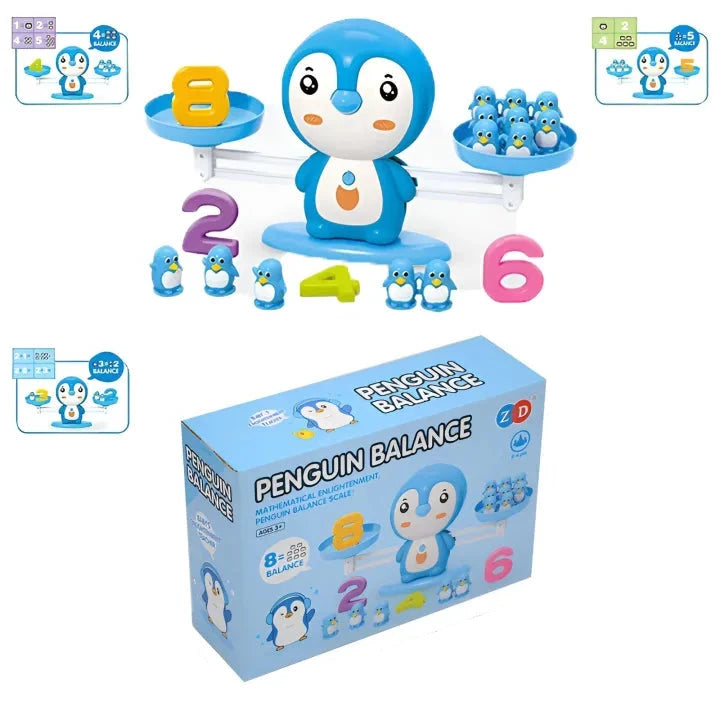 Penguin Balance Scale Games and Number Counting Blocks for Kids