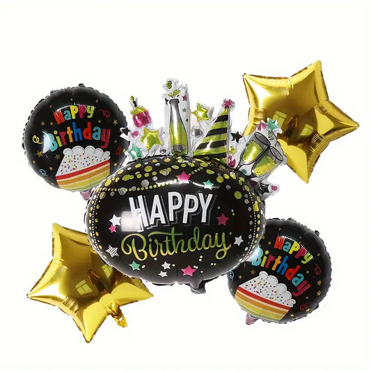 Happy Birthday Foil Balloons Round Shape