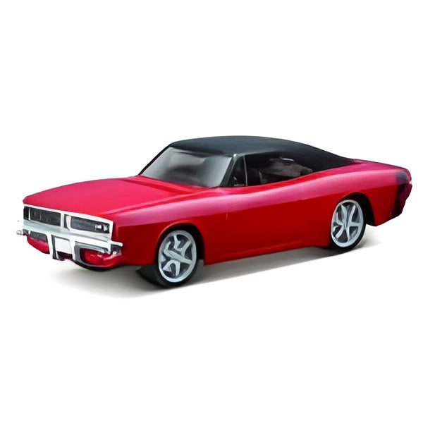 Burago 1:64 1968 Dodge Charger R/T Red Diecast Car