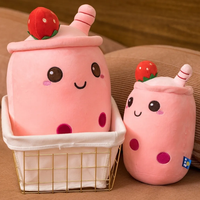 Cute Ice Cream Milk Tea Cup Plush Pillow.