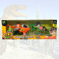 Happy line Dino Mat Dinosaur Helicopter Playset With Figure