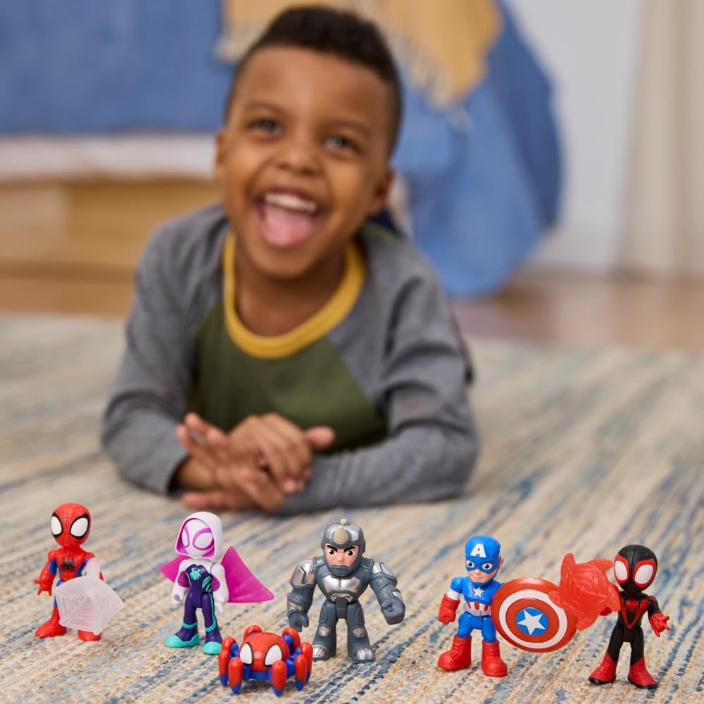 Marvel Spidey and His Amazing Friends Rhino Roundup Set Action Figure 6-Pack