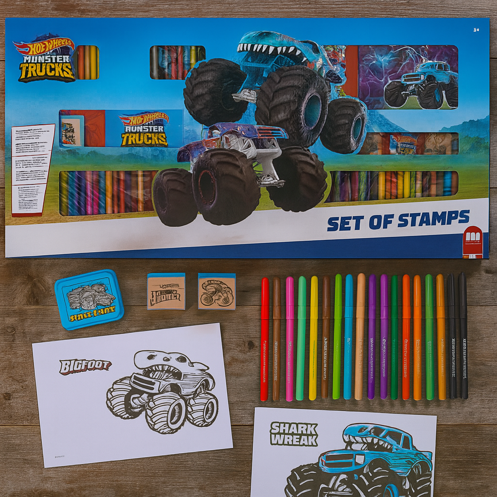 Multiprint - مجموعة أقلام Hotwheels Mega Maxi