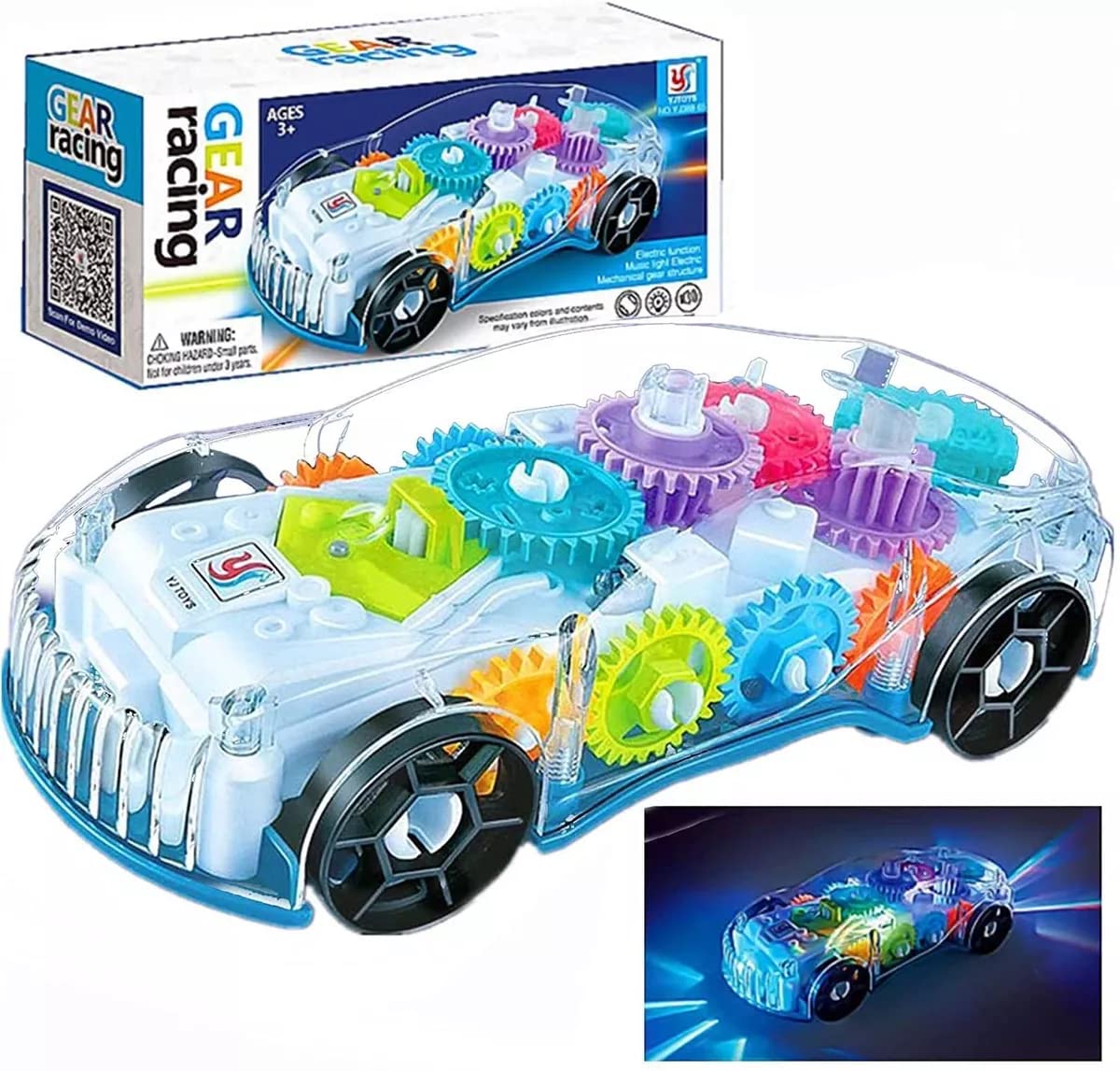 3D Lights Kids Transparent Toy