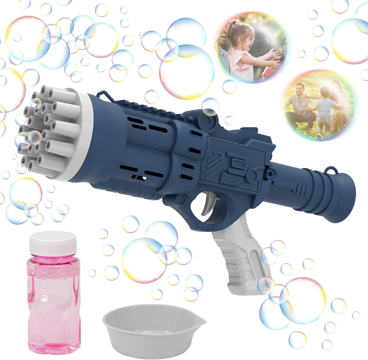 24-Hole Balloon Bubble Maker Gun