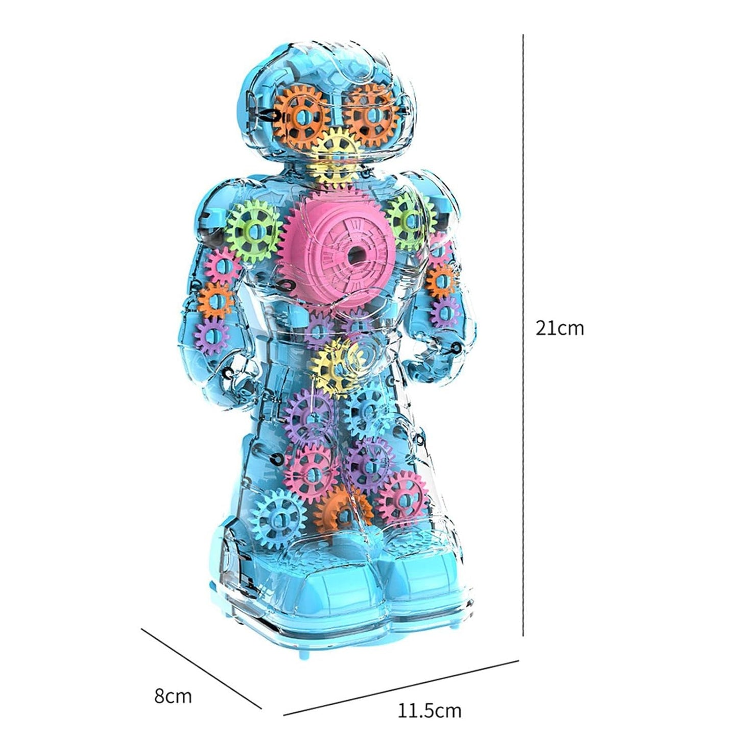 Electric Gear Robot Toy Transparent.