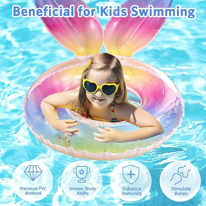 Swimming Ring Leakproof Rainbow Gradient Wings