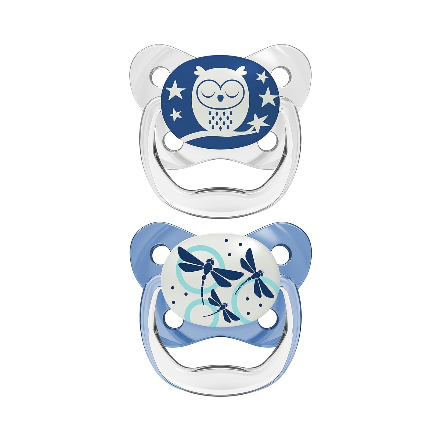 Dr. Brown's Prevent Glow in The Dark Butterfly Shield Soother-Stage 1 Pack of 2
