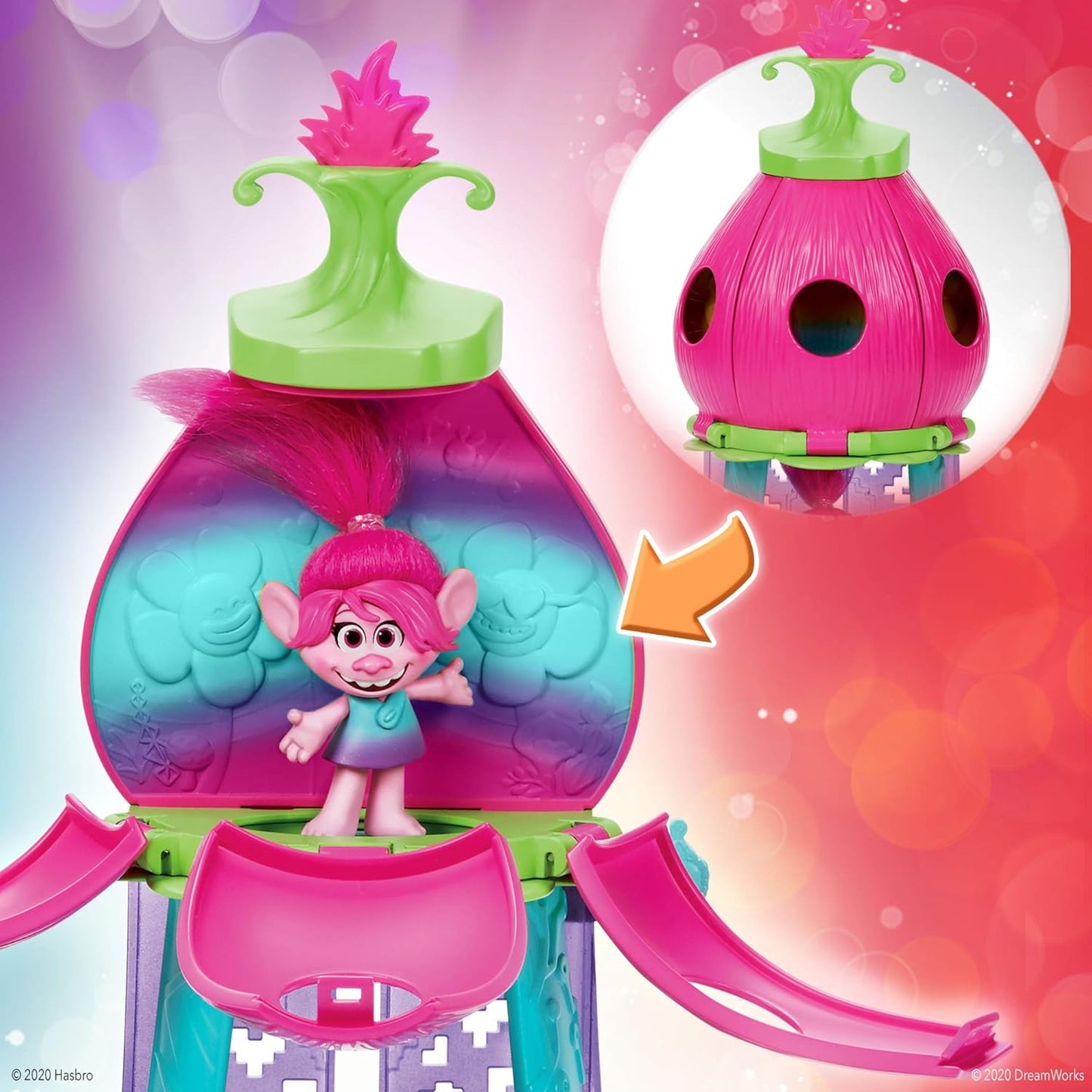 HASBRO Trolls World Tour Blooming Pod Stage Musical Toy