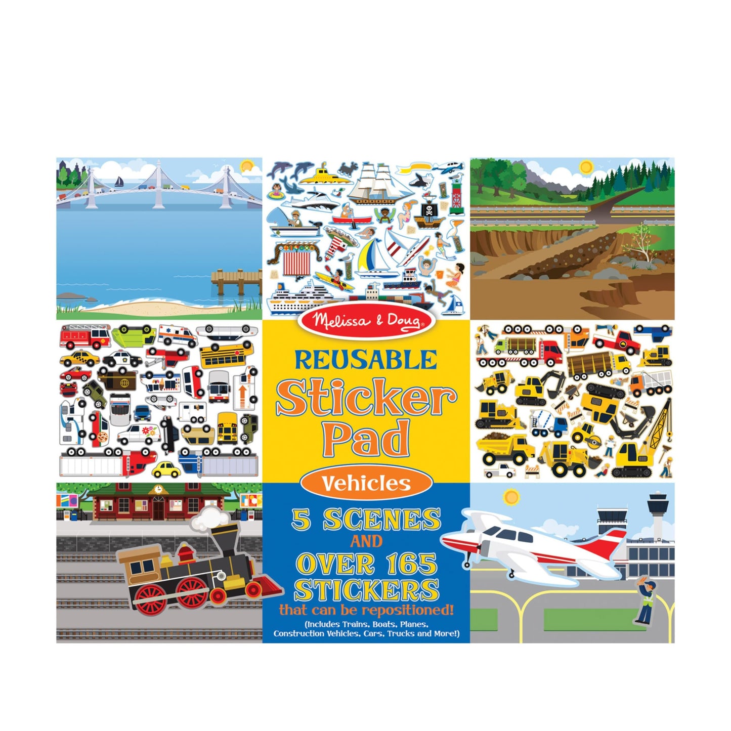 Melissa & Doug Vehicles Reusable Sticker Pad