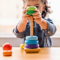 Melissa & Doug Rainbow Stacker Wooden Ring Educational Toy