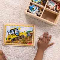 Melissa & Doug Construction Vehicles 12-Piece Puzzles