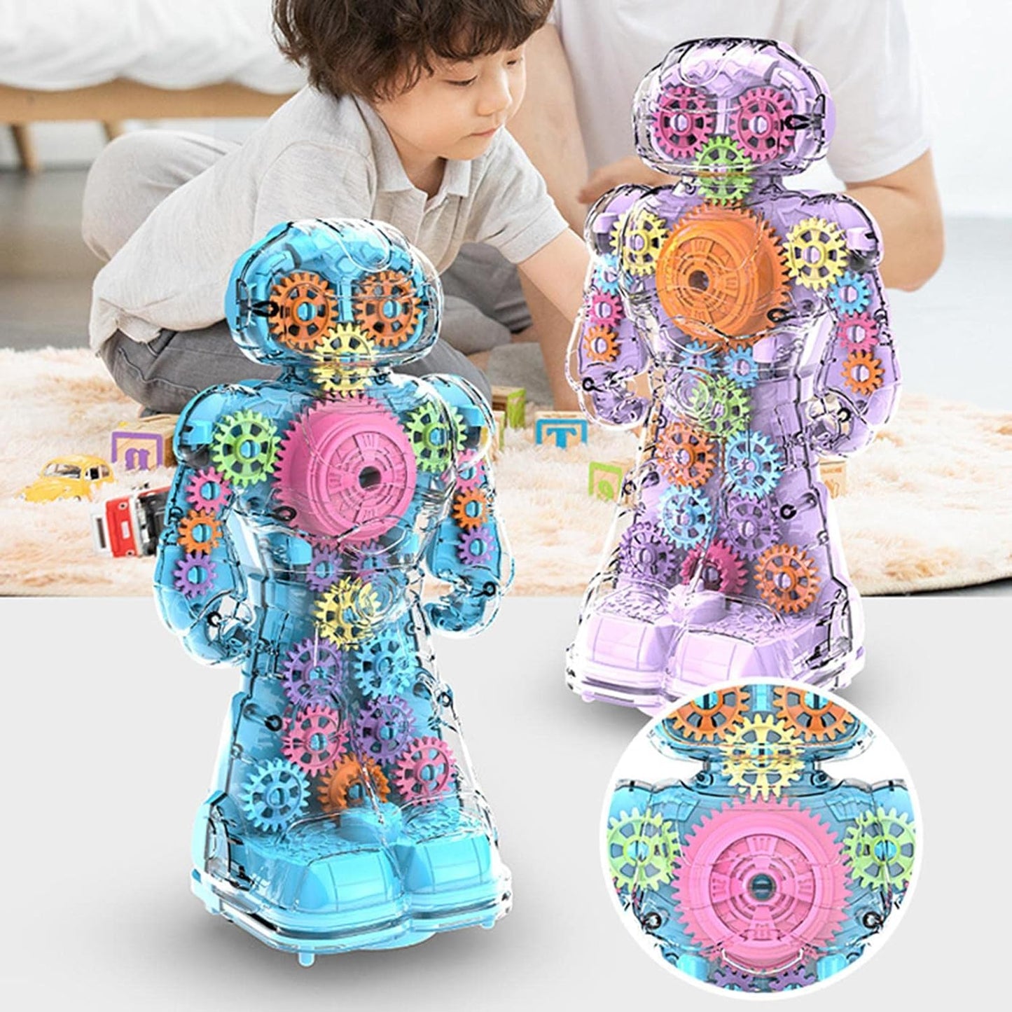 Electric Gear Robot Toy Transparent.