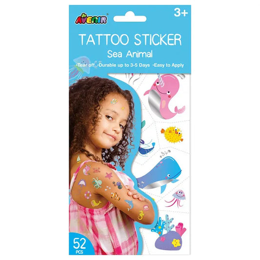 Avenir Temporary Tattoos 52pcs Sea Animal